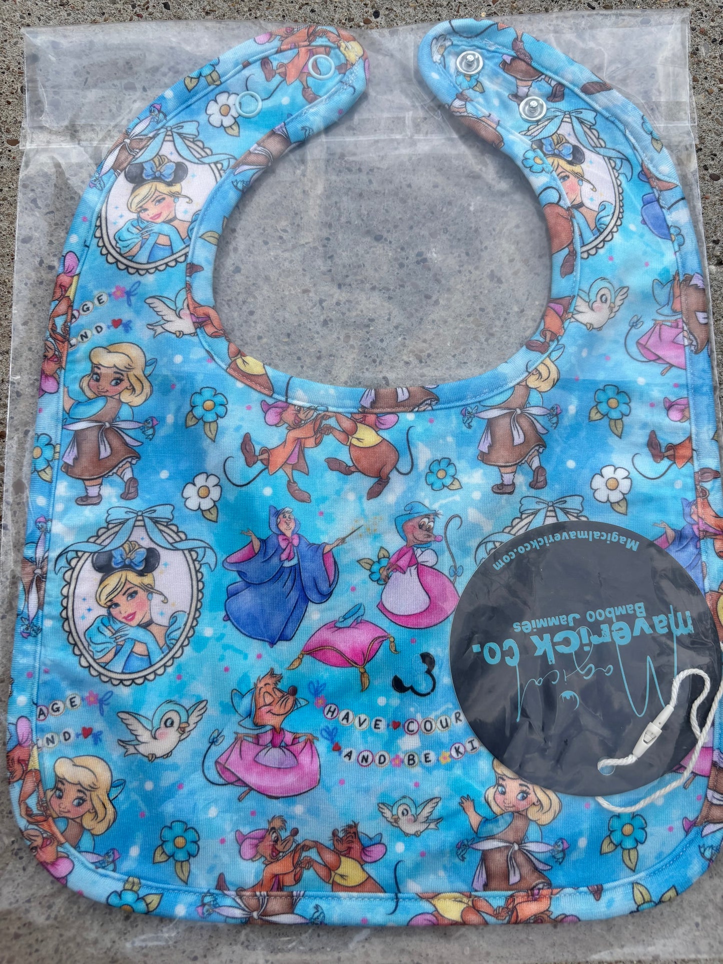Have Courage and Be kind Bib Cloth RTS