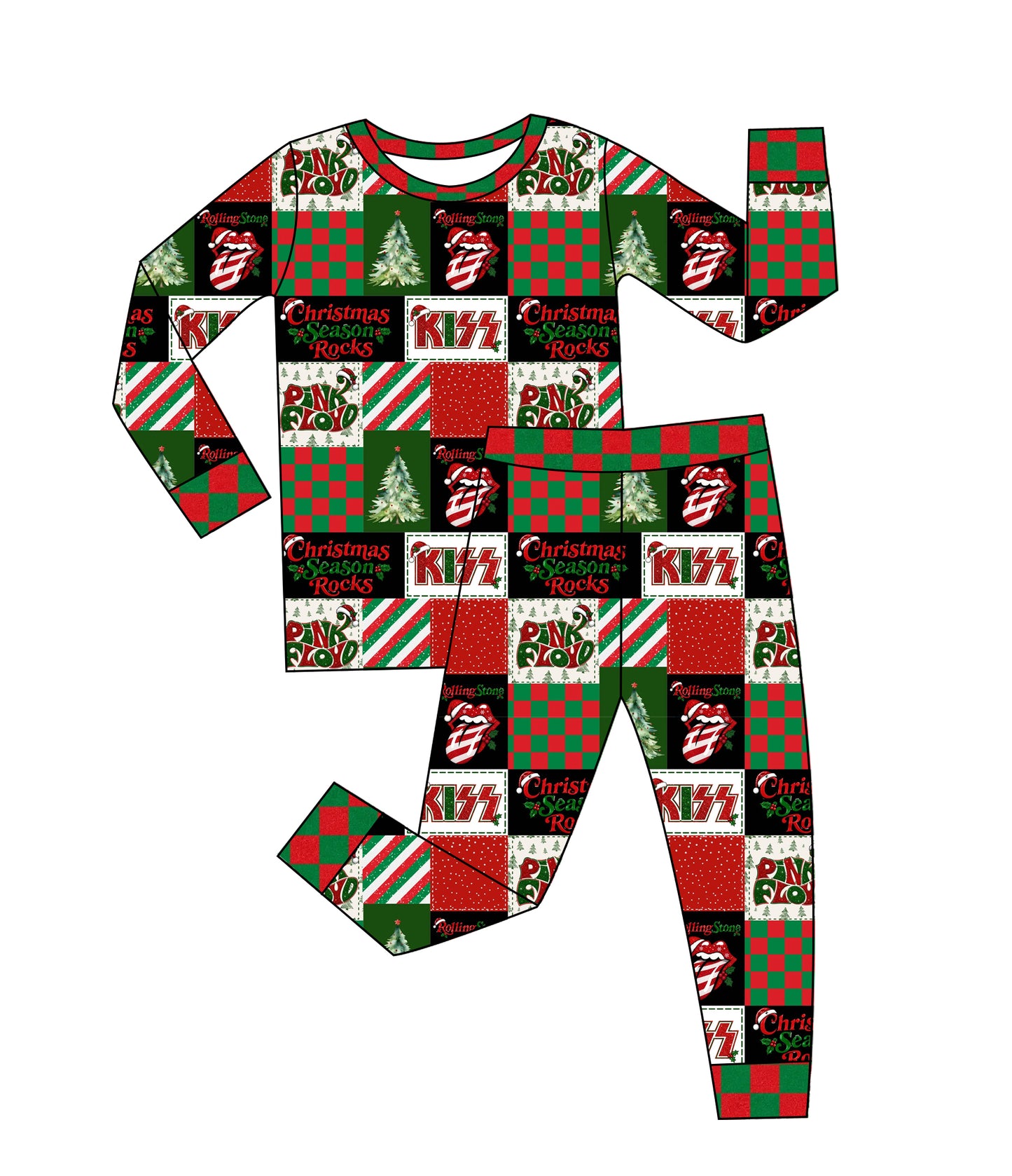 Christmas Rocks long sleeve and pants PJS PRE ORDER