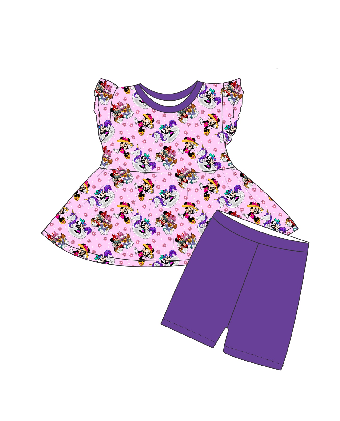 Girls Just Wanna Have Fun peplum set RTS