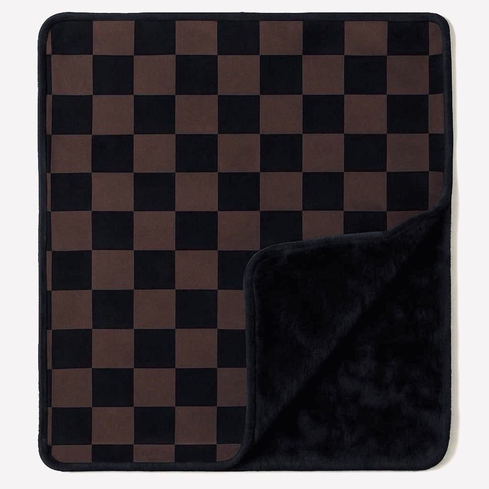 Cozy Luxe Checks 60x60 Bamboo + Plush Blanket RTS