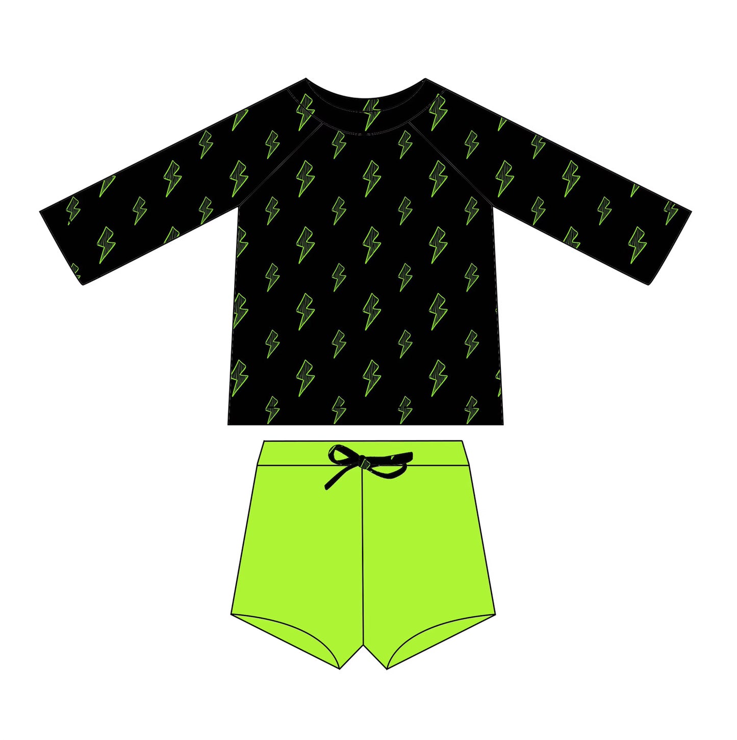 Neon bolt swim two pcs