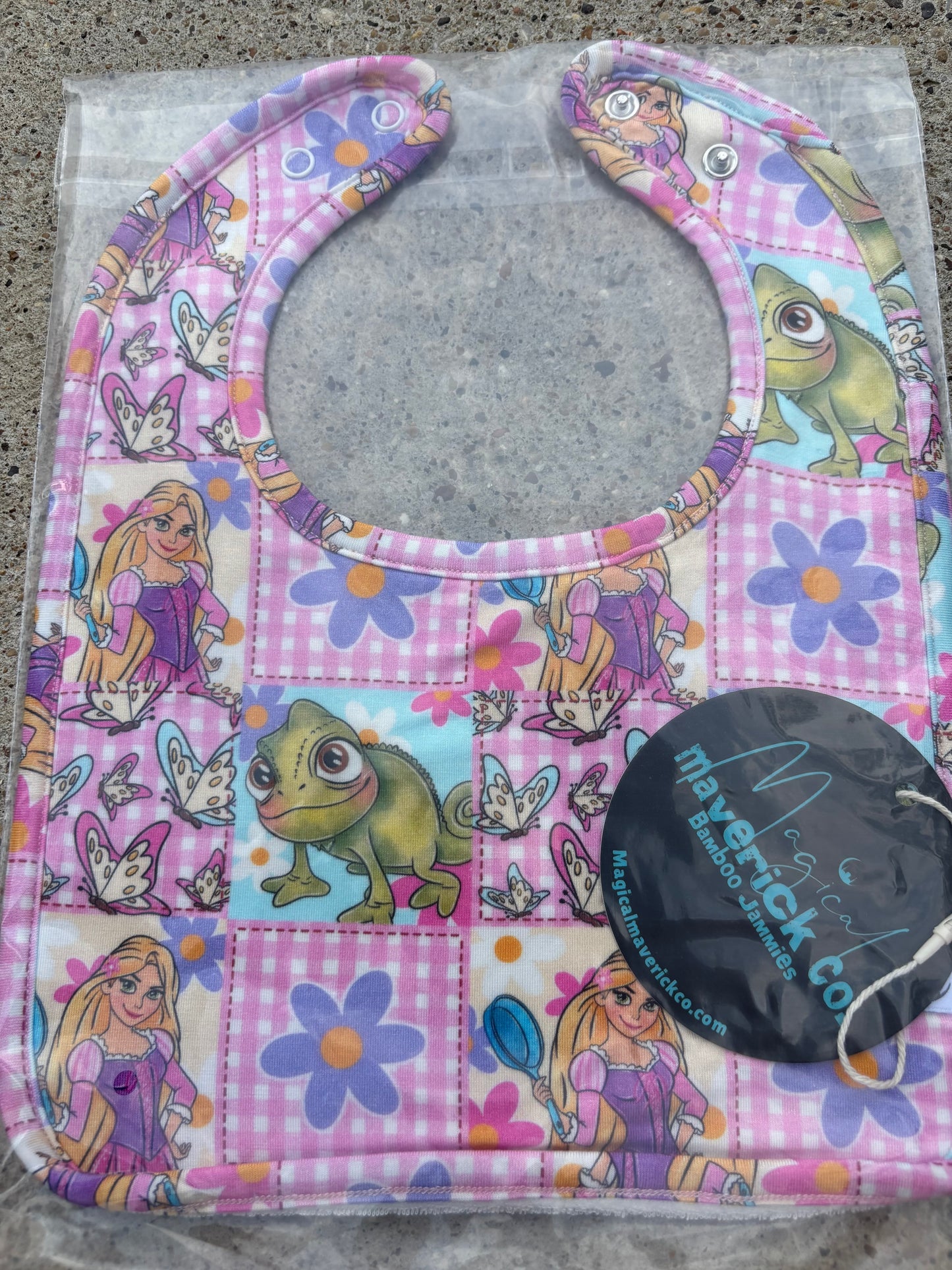 Let down your hair Bib Cloth RTS