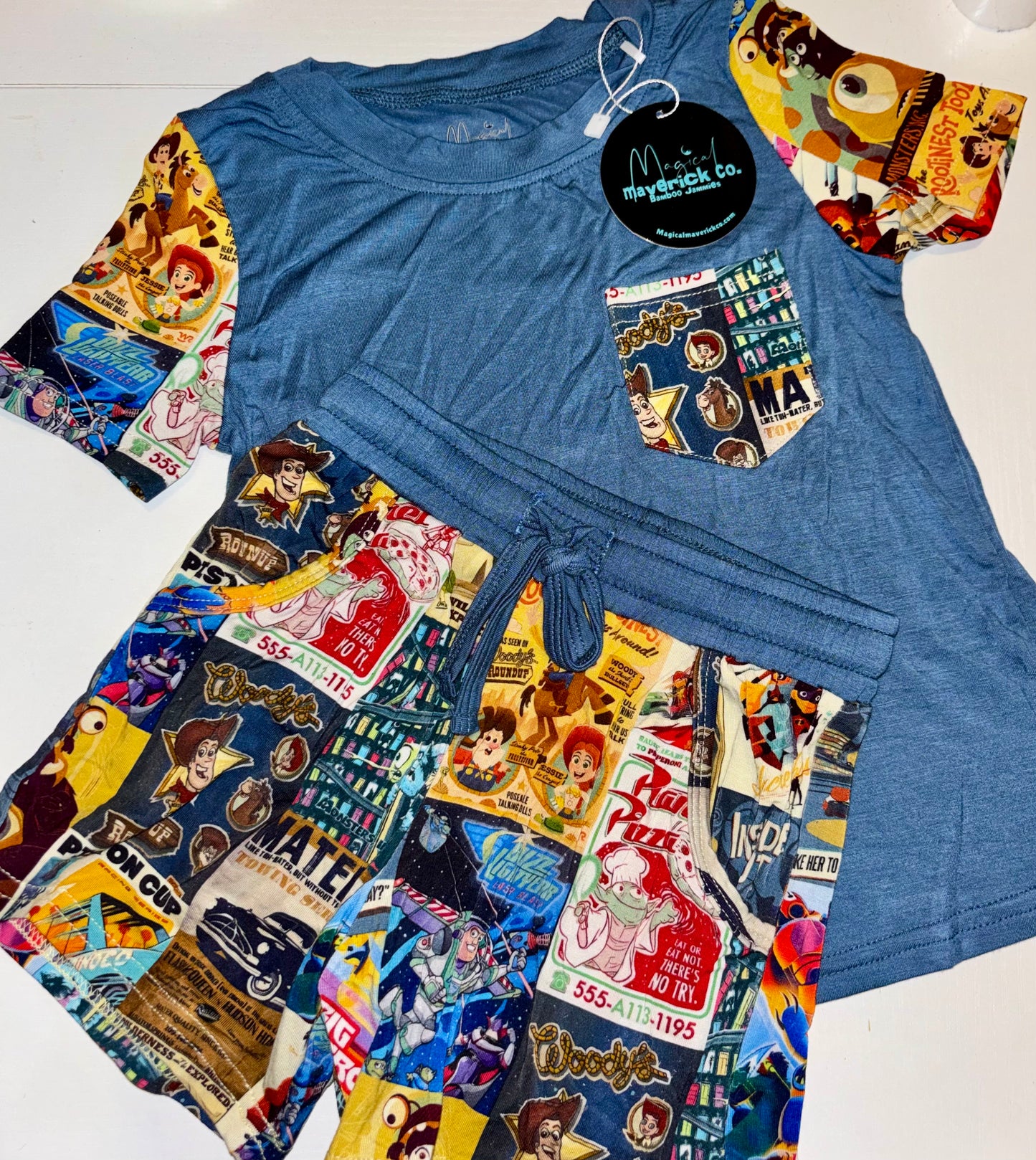 Vintage Posters tee and shorts Daywear RTS