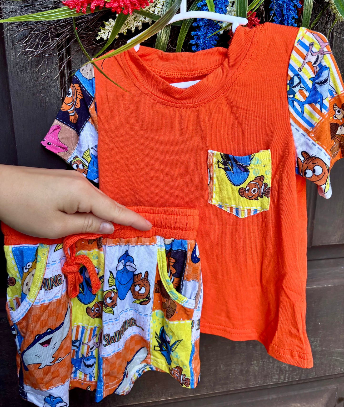 Just Keep Swimming pocket tee and shorts Daywear RTS