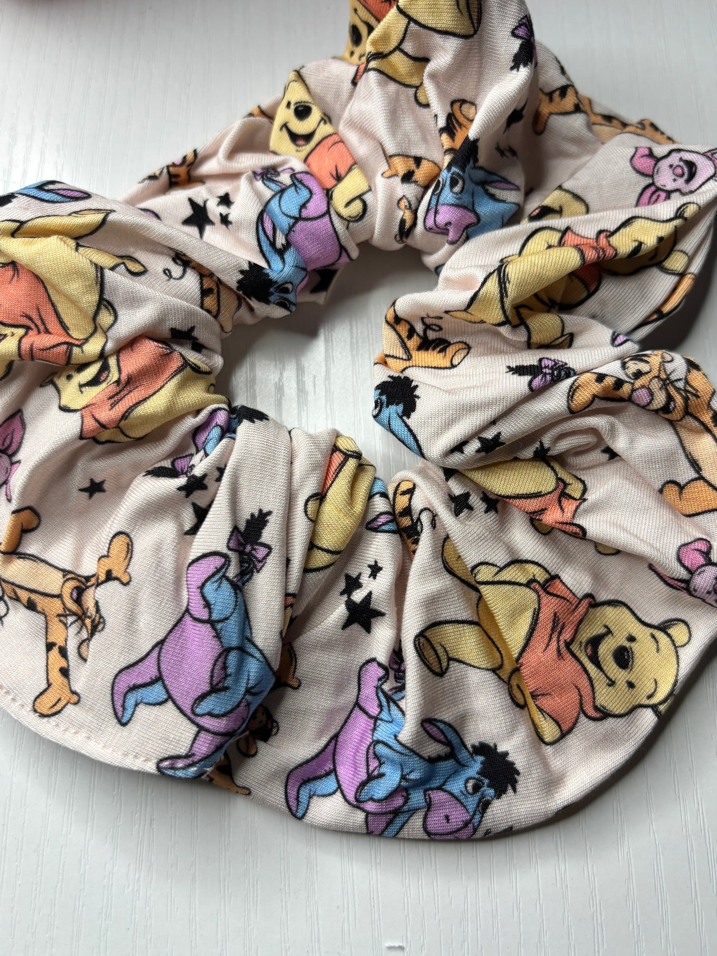 Honey and friends oversized bamboo scrunchie