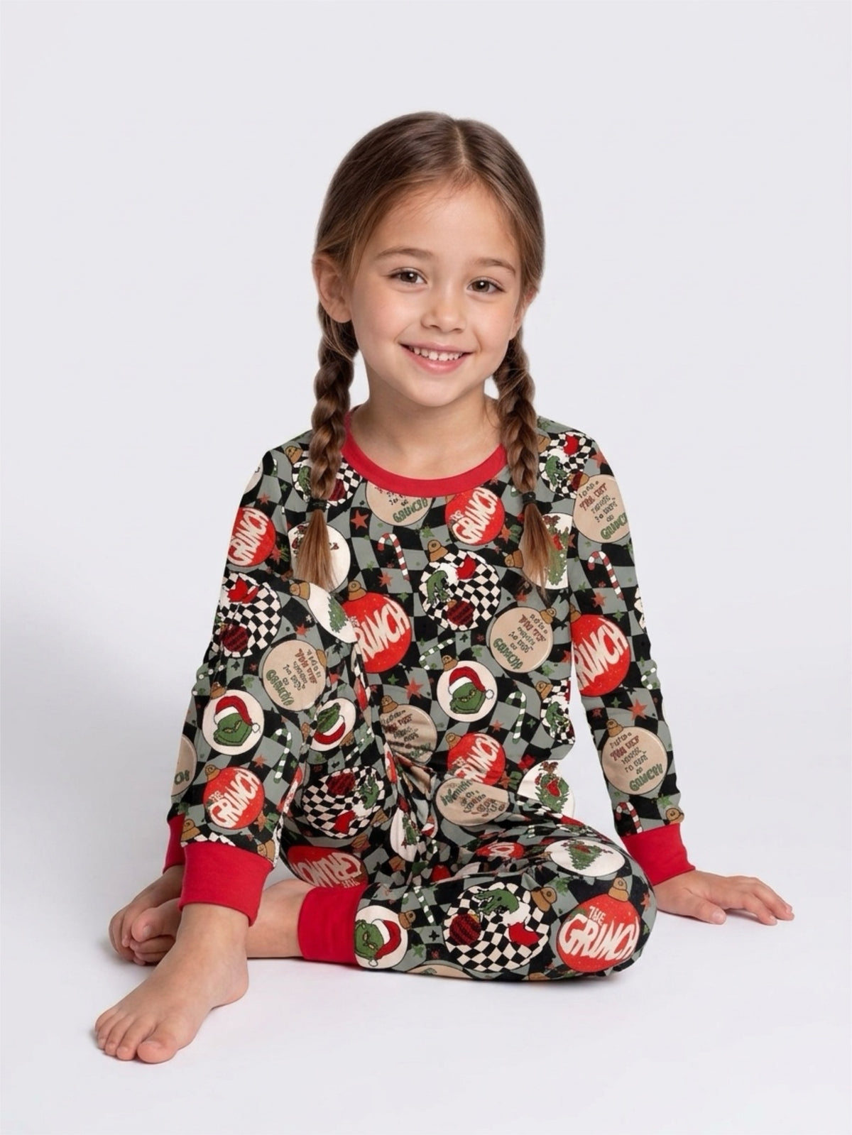 Holly Jolly long sleeve and pants PJS RTS