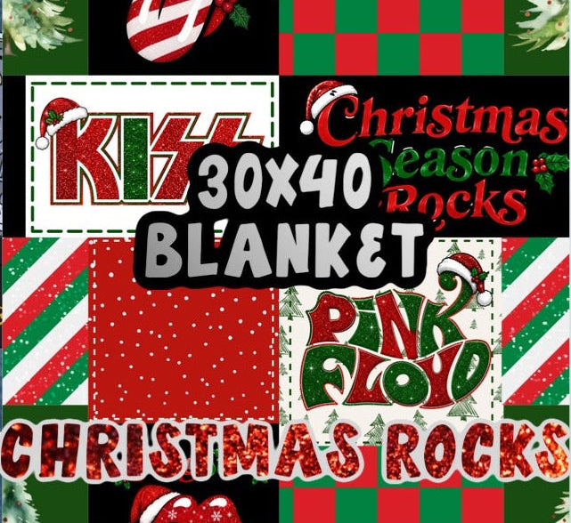 Christmas Rocks 30x40 Bamboo + Minky Blanket PRE ORDER
