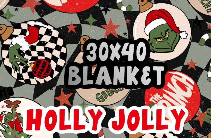 Holly Jolly 30x40 Bamboo + Minky Blanket PRE ORDER