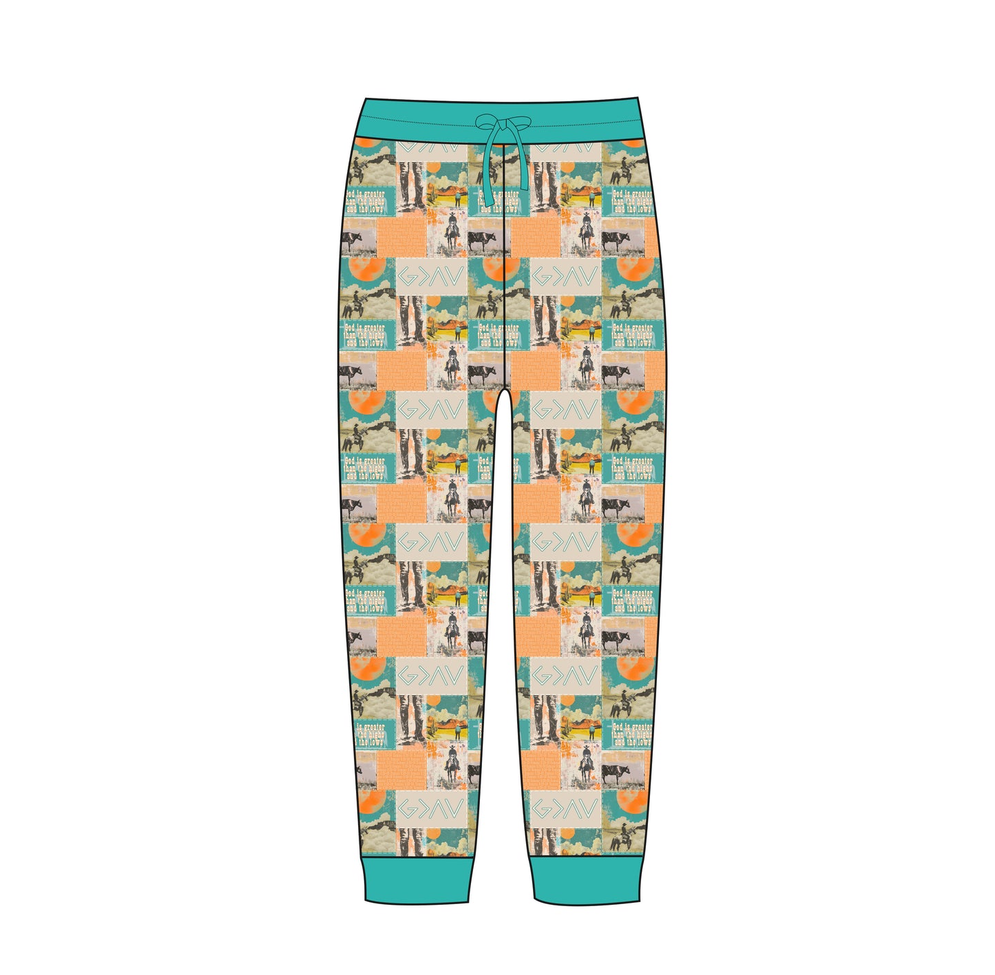 God is Greater (blue) Joggers RTS