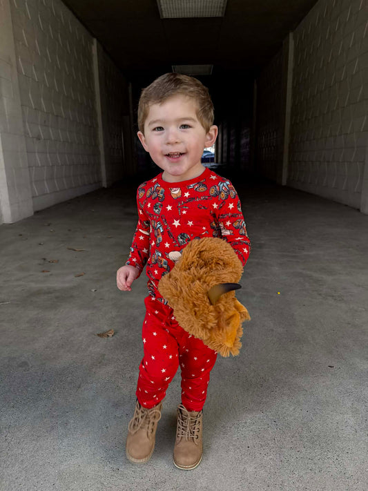Pasture Friends (Red) Two Piece Jogger set RTS