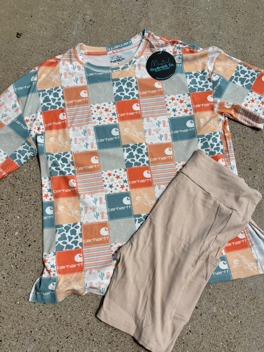 Peachy Carhartt ribbed biker set RTS