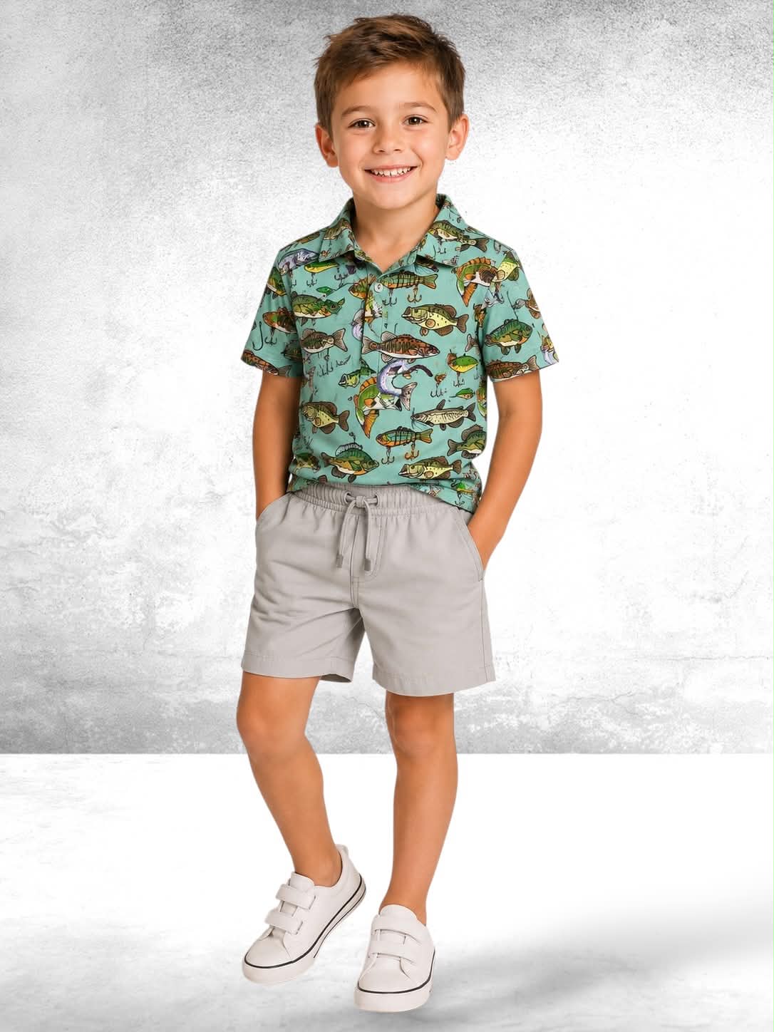 Bait the Hook Polo and French Terry shorts Daywear RTS