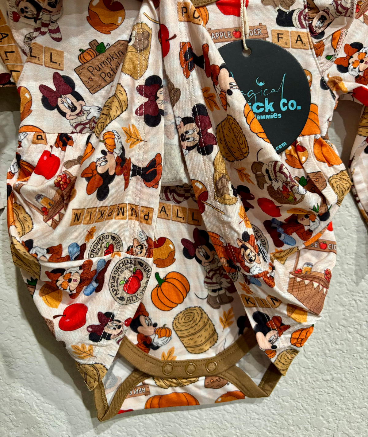 Pumpkin patch long sleeve BodySuit Twirl Dress RTS