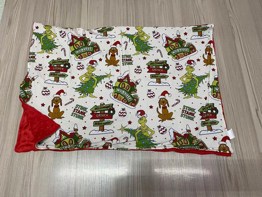 MAGICAL Whoville 30x40 Bamboo + Minky Blanket RTS