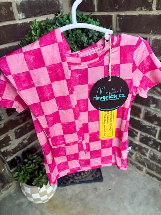 Flamingo Checks Short sleeve and pants RTS