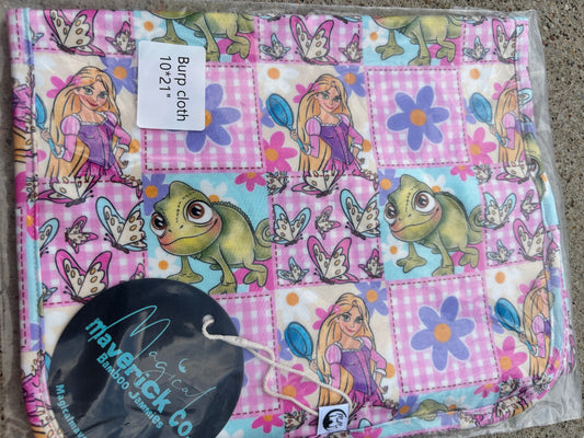 Let down your hair Burp Cloth RTS