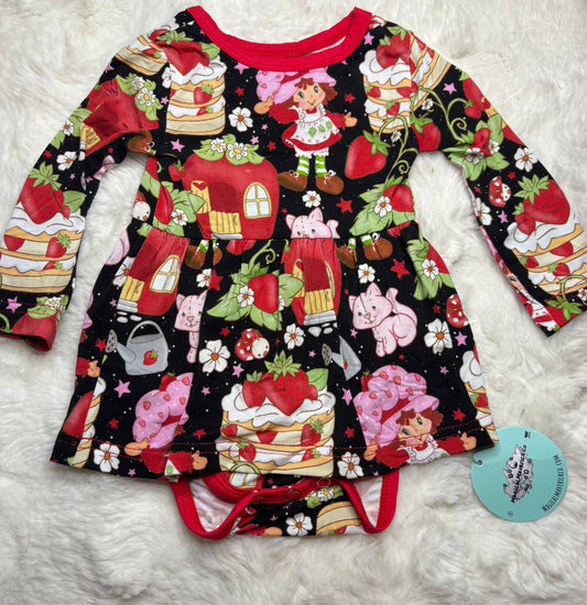 MAGICAL Berry Sweet Dreams long sleeve BodySuit Twirl Dress RTS