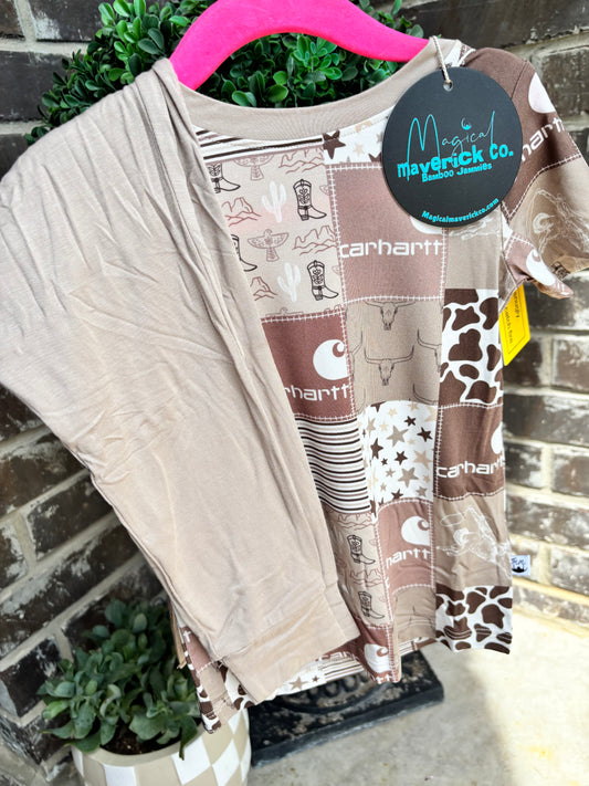 Mocha Carhartt T-shirt and joggers Daywear RTS