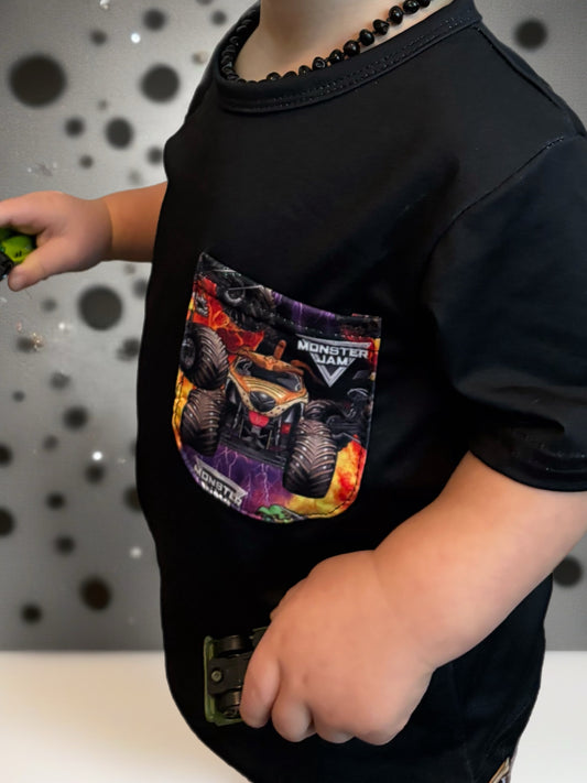 Monster crush pocket tee READY TO SHIP