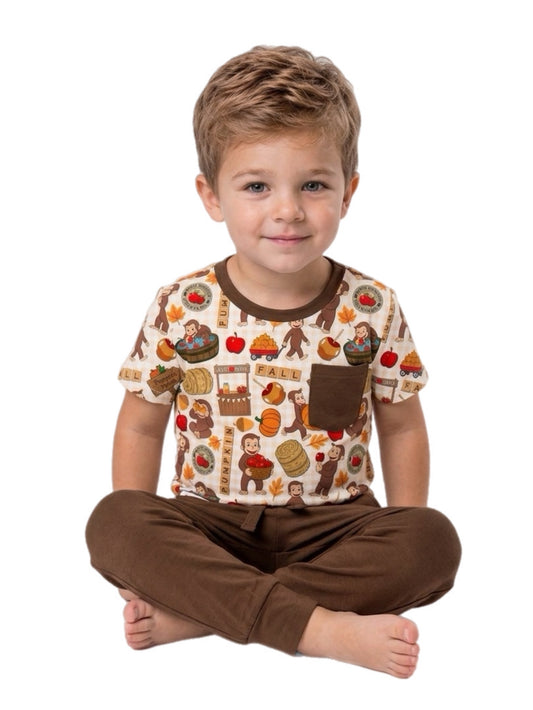 Curious Pumpkin Pocket tee and Joggers set RTS