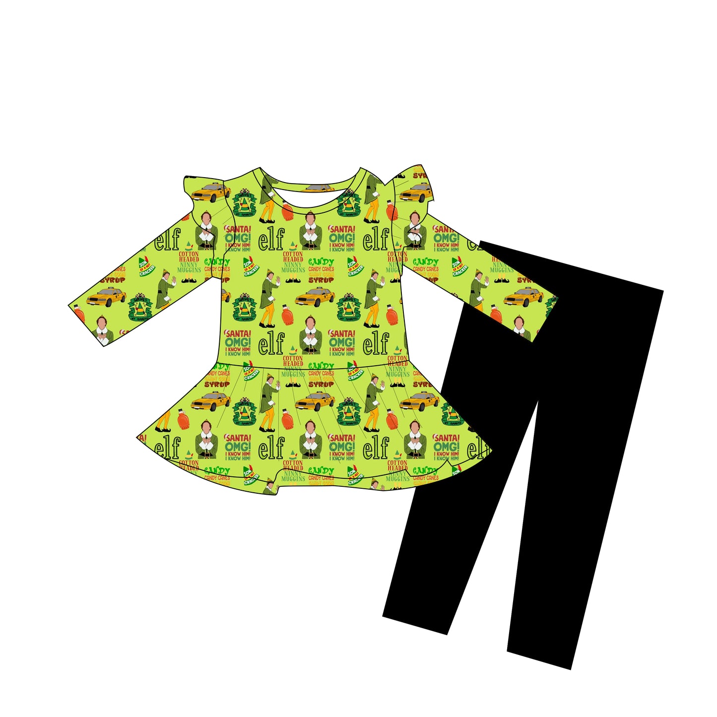 Syrup long sleeve peplum and leggings PRE ORDER