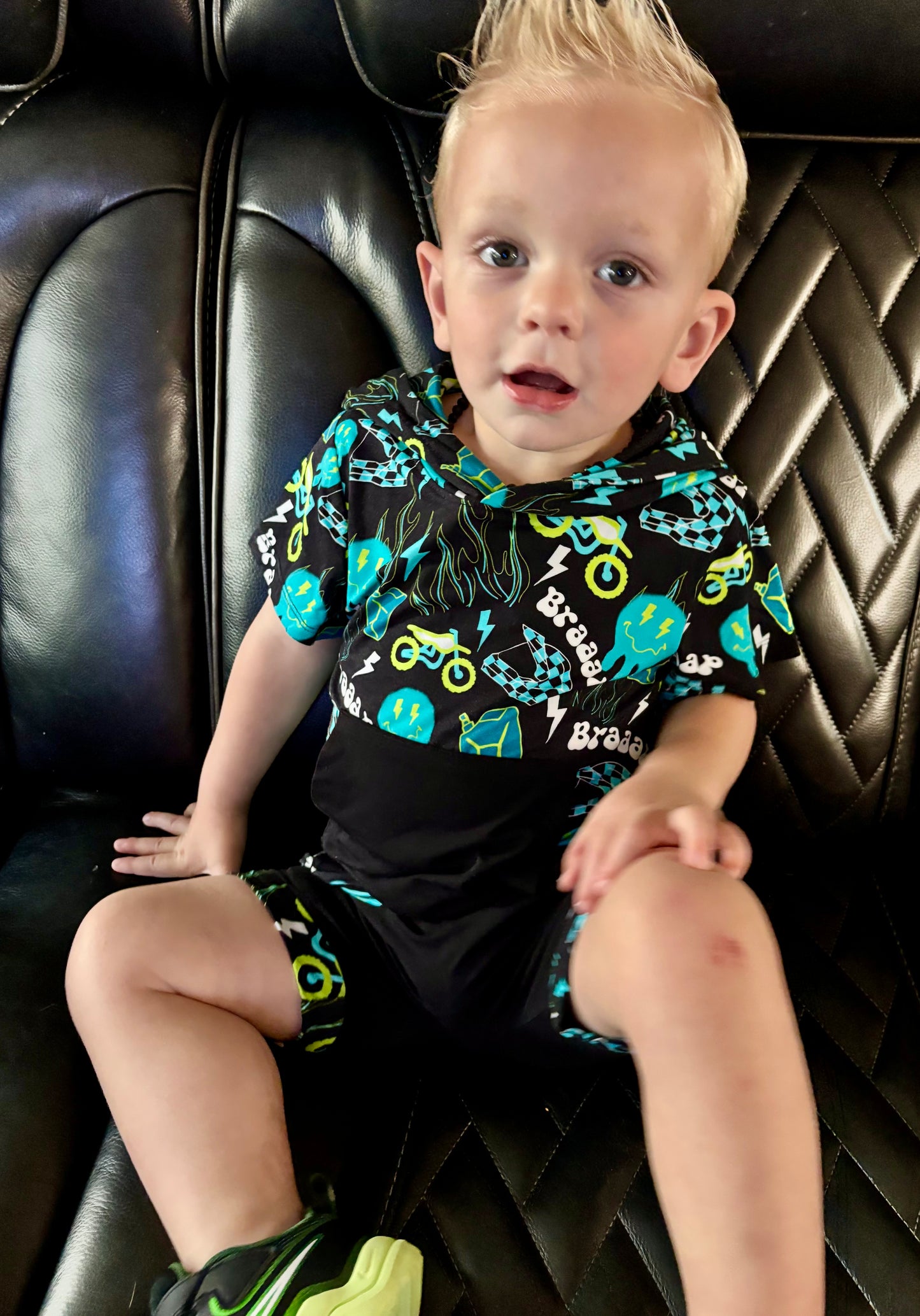 Ridin in Style hooded short set RTS