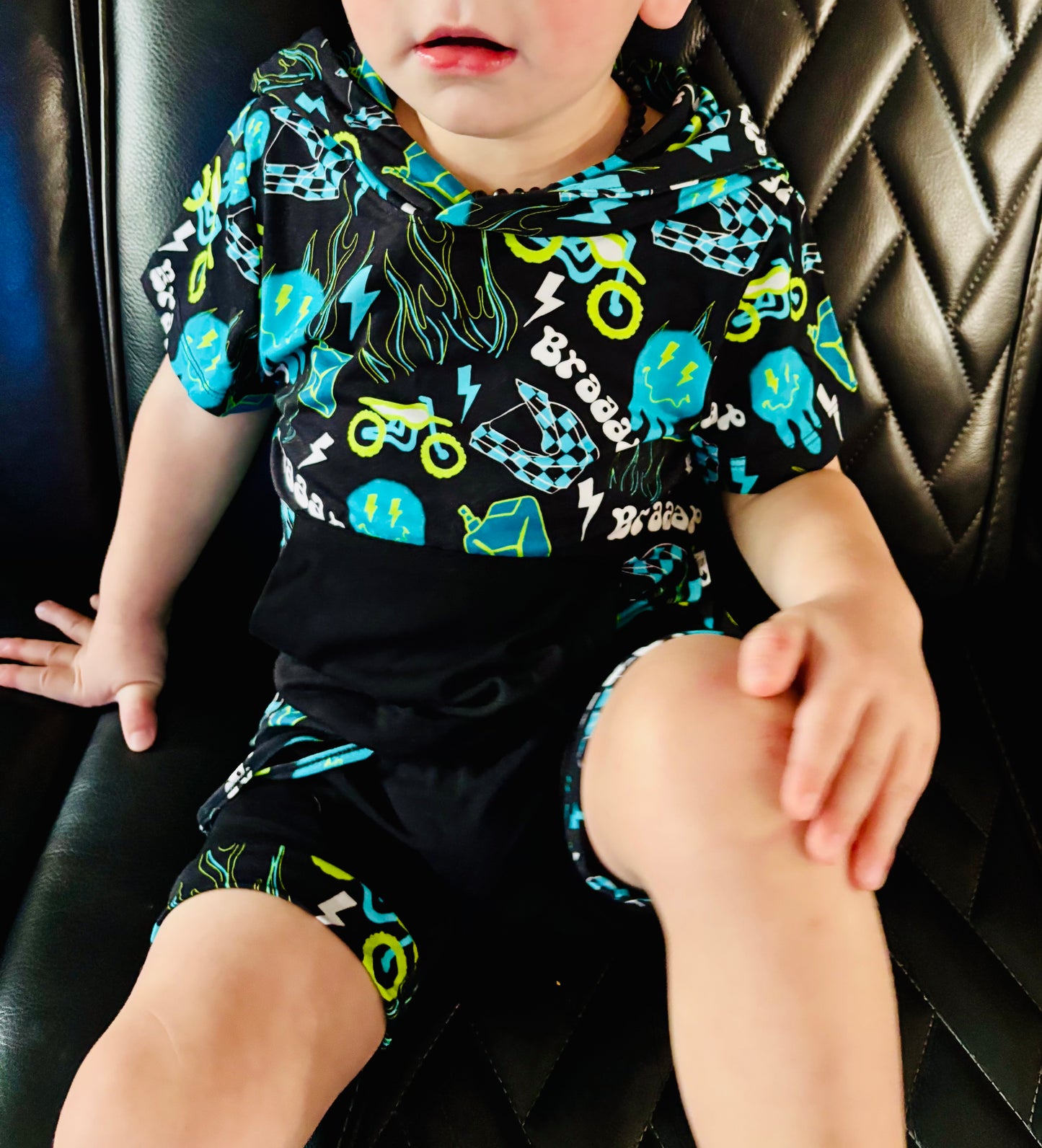 Ridin in Style hooded short set RTS