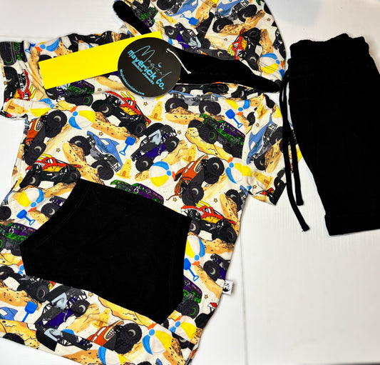 Beach Jam hooded short set RTS