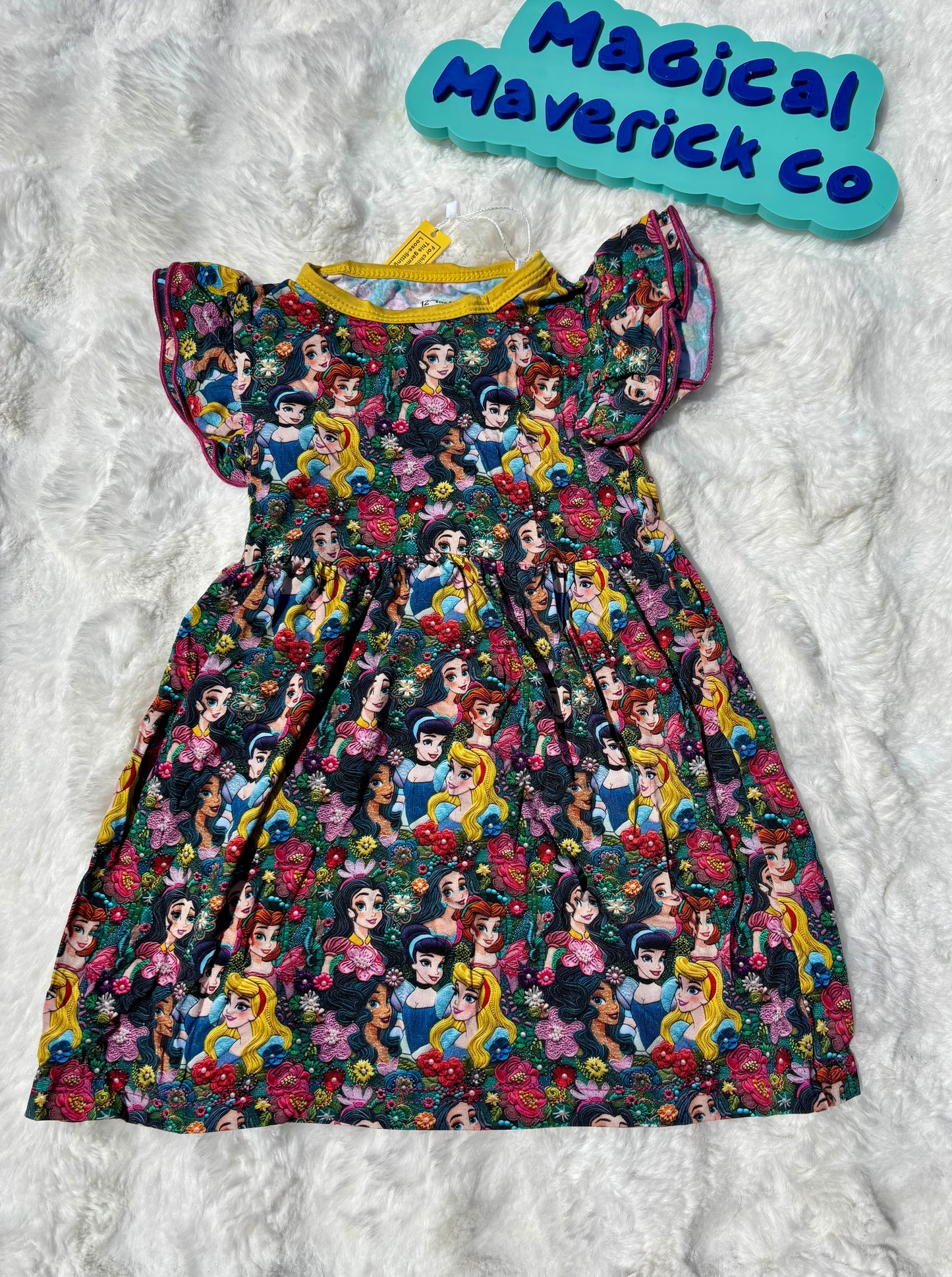 Floral 3D Princess Twirl Dress READY TO SHIP