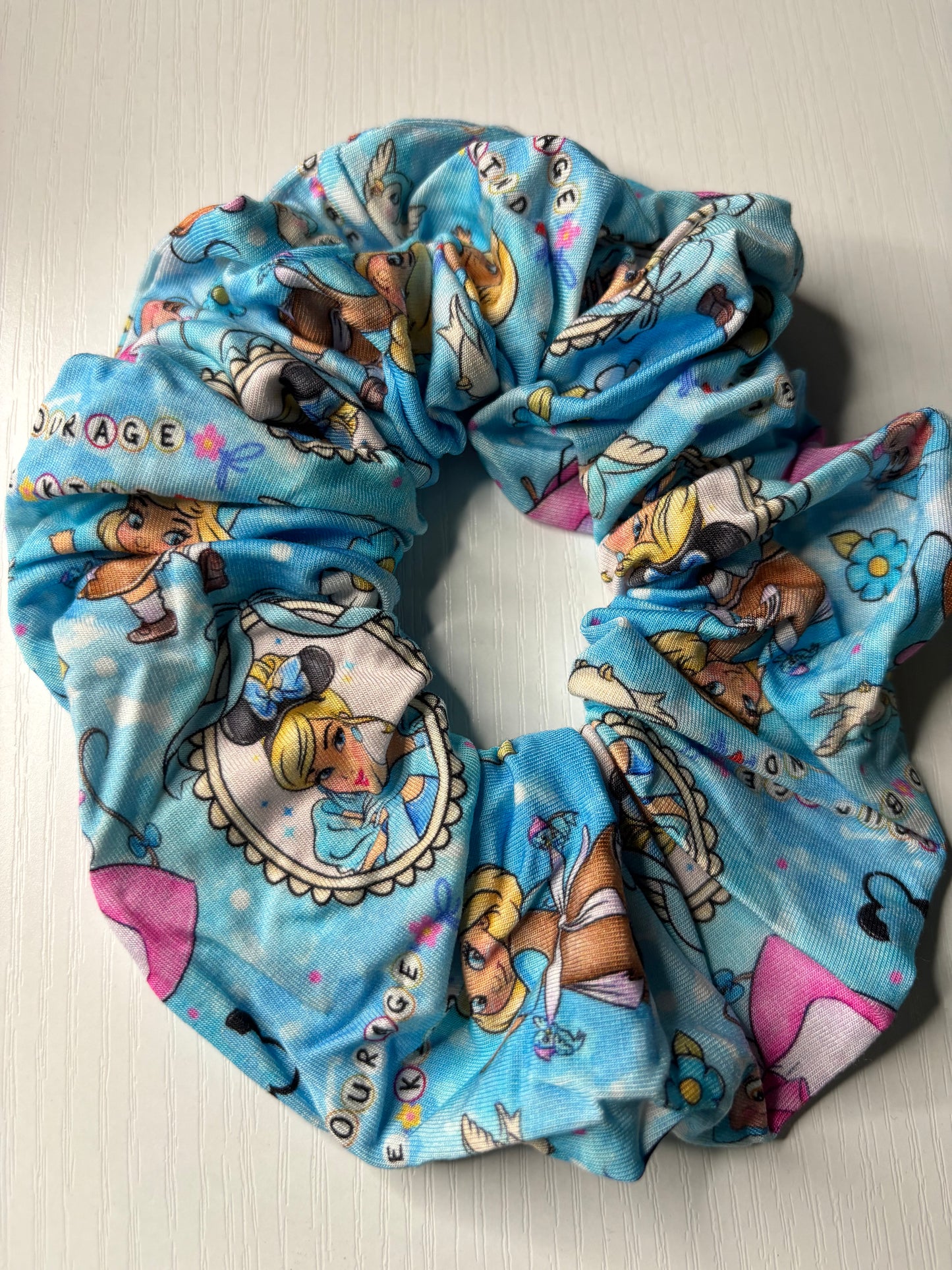 Have courage and be kind oversized bamboo scrunchie