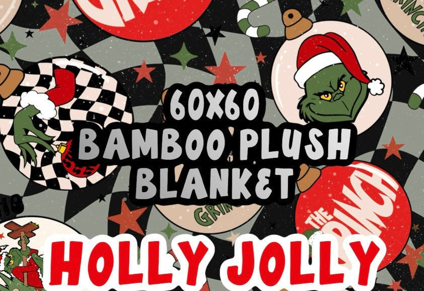 Holly Jolly 60x60 Bamboo + Plush Blanket PRE ORDER