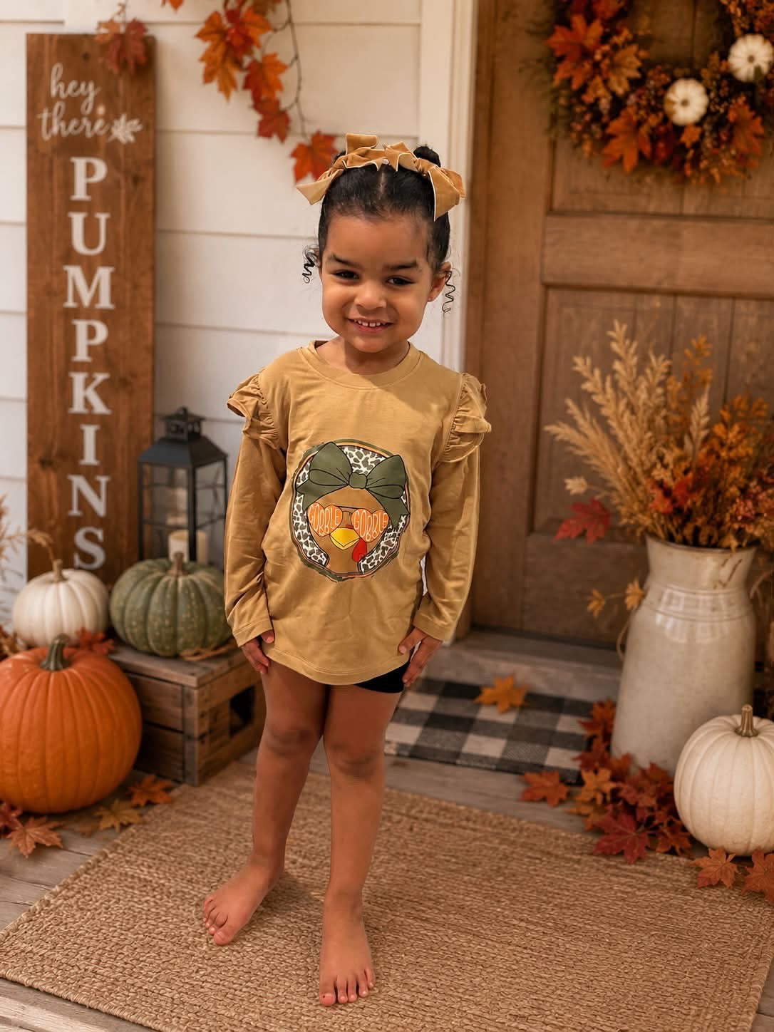 Gobble Gobble French Terry ruffle Tee RTS