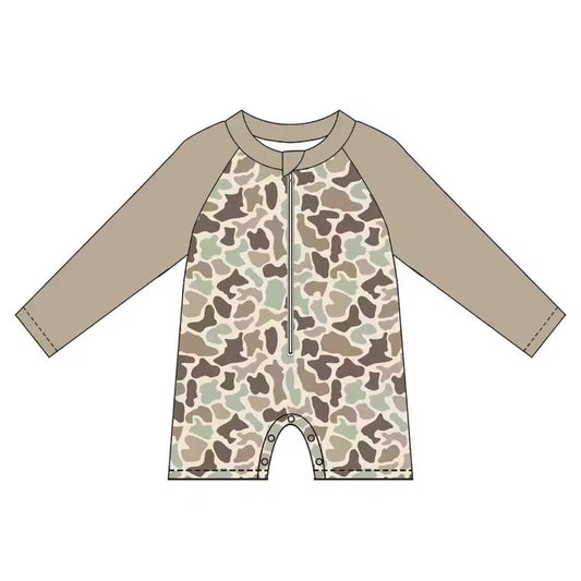 Camo swim with snaps