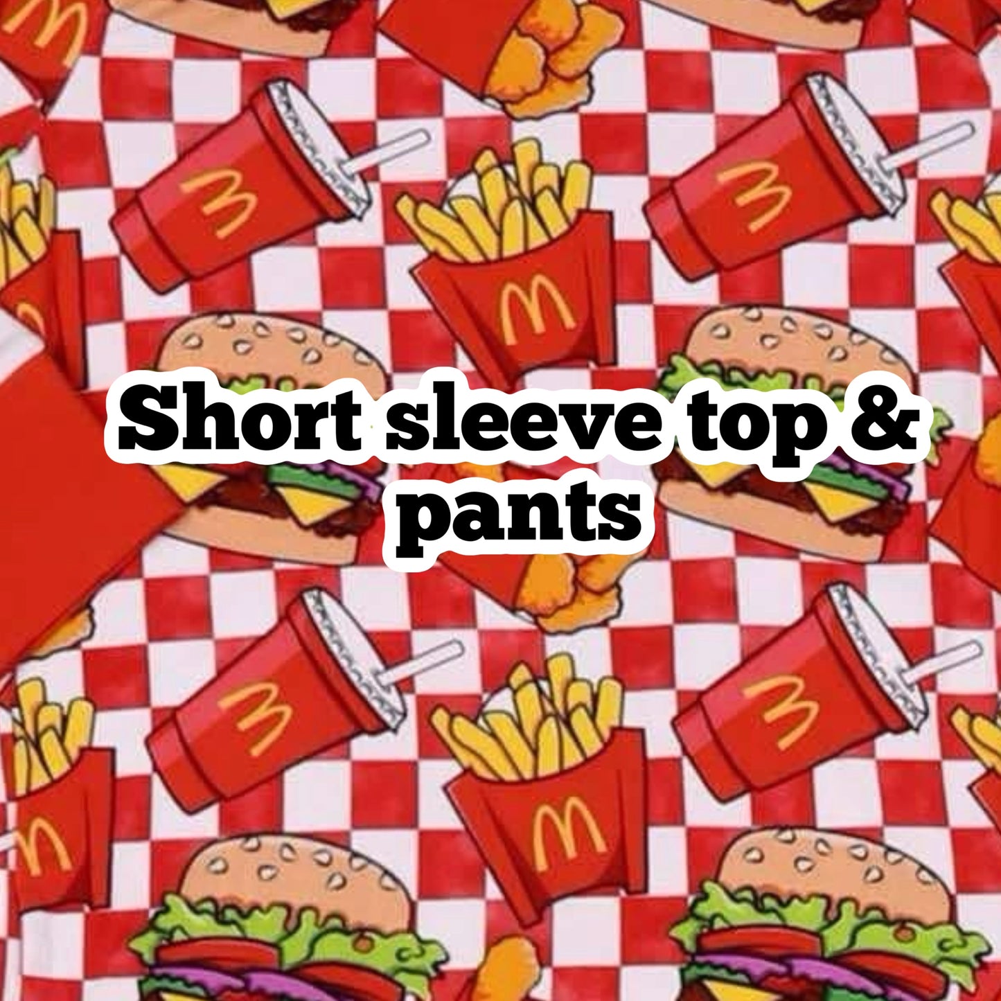 Happy mealz short sleeve top and pants