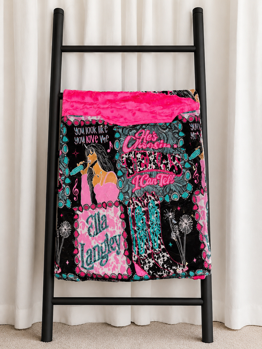 She’s from Texas 50x60 Bamboo + Minky Blanket RTS