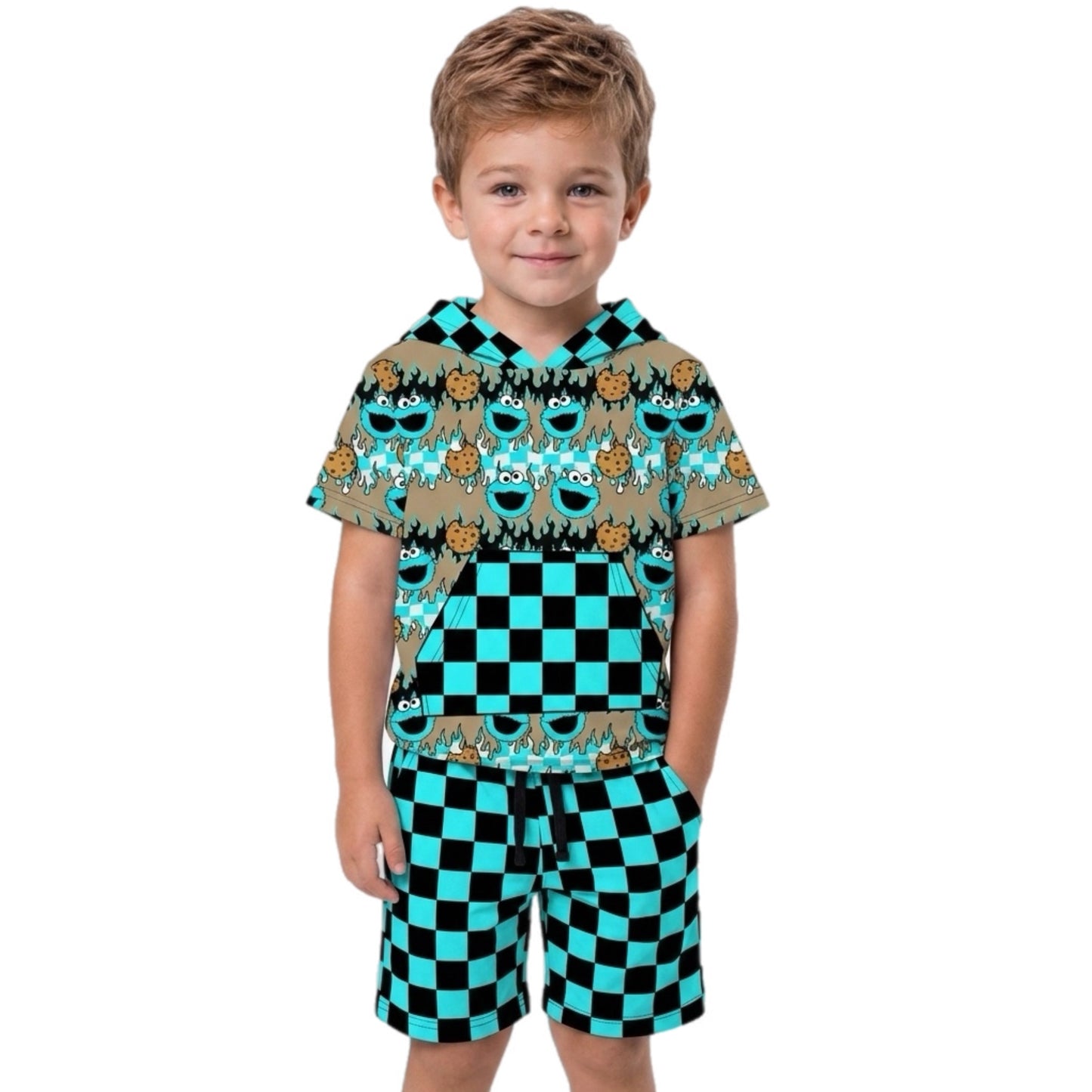 Cookie hooded short set RTS