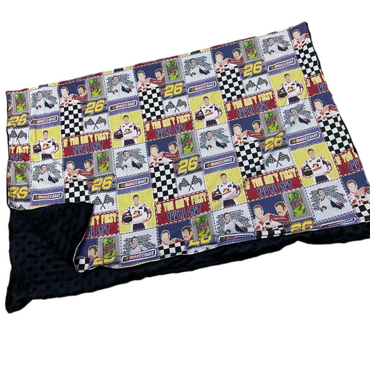Talladega nights 30x40 Bamboo + Minky Blanket RTS