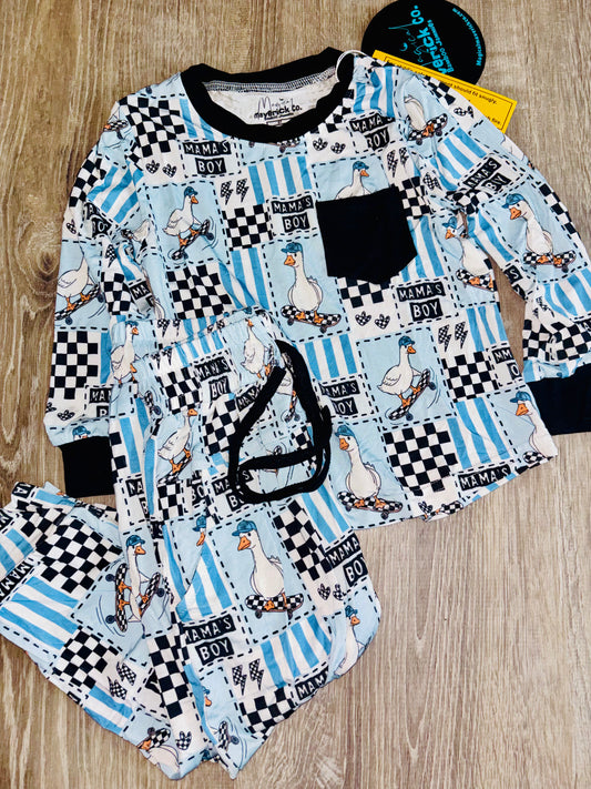 Mamas Boy long sleeve pocket tee and Joggers set RTS
